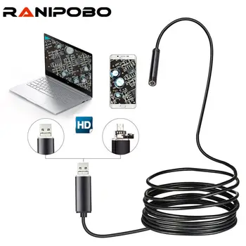 Ranipobo 7mm 2in1 USB Endoskopą 480P Gyvatė Tube 