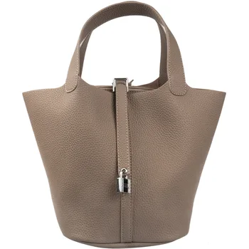 Ranka Maišo Moterų maišą mados 2021 Naujų Europos ir Amerikos Rankinės daržovių krepšelis bag litchi modelis paprastas pečių maišą