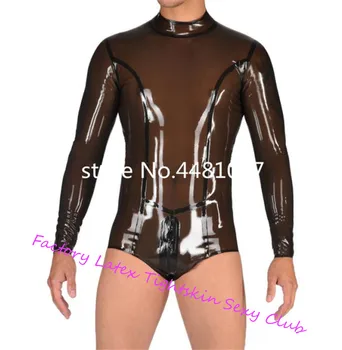 Rankų Latekso Catsuit Vyrų Seksualus Zentai Latekso Gumos maudymosi kostiumėlį Latekso Bodysuits Vyrai Individualų mens kūno kostiumas