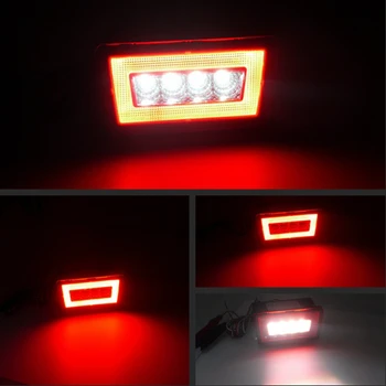 Raudona Objektyvas 3-In-1 LED Galiniai Rūko žibintų Rinkinys, Skirtas 