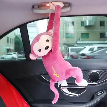 Raudonas Asilas, Beždžionė Žaislas Vertus Audinių lango Turėtojas Sexy Ilgas Rankas Gibbon Rožinė Ruda Beždžionės Automobilių, Namų Dekoro Plushie Vaikams Dovanų 43cm