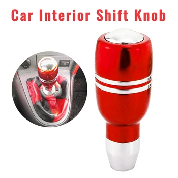 Raudonos Automobilio Salono Automatinė Pavarų Stick Shift Knob Aliuminio Shifter Svirtis Universalus Dauguma Transporto Priemonių