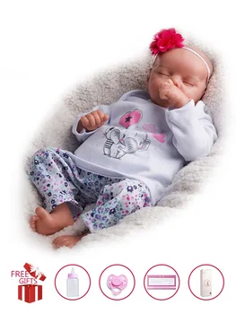 RBG Reborn Baby Doll, 17 Colių Gyvas Naujagimis Miega Akių-Uždara Baby Soft Vinilo Lėlės Reborn Baby Dovanų Žaislas Vaikams