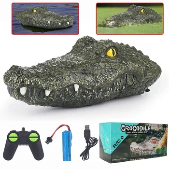 RC žaislo aligatorius nuotolinio valdymo žaislai aligatorius, Krokodilas, galvos krokodilų robotas modeliavimas gyvūnų baisu žaislų Lenktynių Valtis vaikams