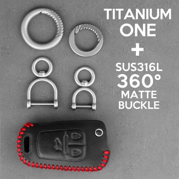 Realus Titano Klavišą, Grandinės Iš Nerūdijančio Plieno, Suktis 360 Laipsnių Sukimosi Raktų Žiedas Aukštos Kokybės Automobilių Keychain Pasagos Formos Sagtis Ryšys