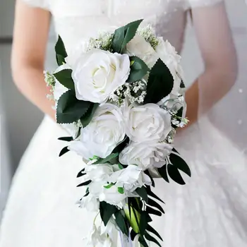 Realus Vestuvių Nuotakos Puokštė Ranka Sąlygotosios puošyba Atostogų Šalis Tiekia Europos karieta longue rožės vestuvių gėlės