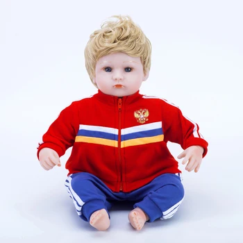 Reborn baby doll 18 colių bebe reborn lėles silikono boneca futbolo lėlės Rusija