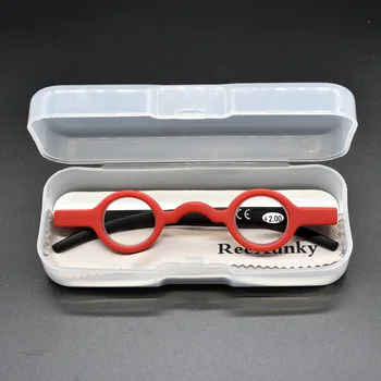 ReeXunky Geriausius Skaitymo Akiniai Vyrams, Moterims Atveju TR90 Akinių Mažas Rėmo Derliaus Dėmesio Didinamojo stiklo Akiniai lunette