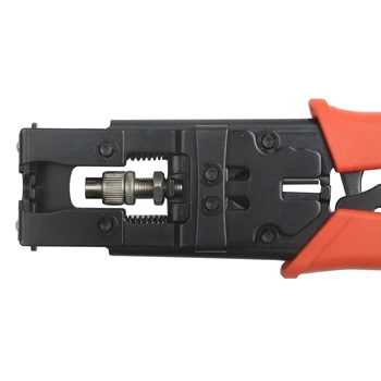 Reguliuojamas, daugiafunkcinis Įkalbinėti Suspaudimo Jungtis Užspaudimo Įrankis tiekėjas Cutter RG58 RG59 RG6 Vandeniui Jungtis F RCA, BNC
