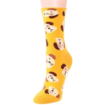 Rekomenduoju !! moterų gražių animacinių filmų kojinių 5 poras/pak pavasario rudens-žiemos juokinga medvilnės kojinių ponios ir moters gyvūnų kojinių