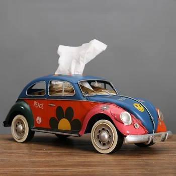 Retro Audinių Langelį Kambarį Šiaurės Ins Namų Kūrybos Beetle Automobilio Modelio, Multi-Funkcija Restoranas Popieriaus Gavybos Lauką Apdaila