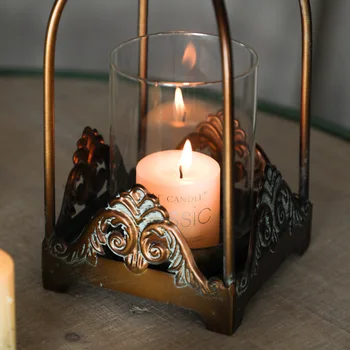 Retro kaustytomis geležies žvakių laikiklis tuščiaviduriai kabo paukštis narve žvakių laikiklis žibinto vestuvių dekoravimas retro namų puošybai