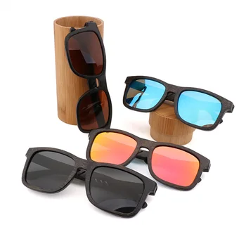 Retro Vyrų Poliarizuoti Akiniai nuo saulės UV400 akiniai nuo saulės Moterims prabangos Prekės ženklo Dizainas Saulės Akiniai Rankų darbo Bambuko Medienos akiniai