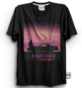 Retų Senovinių Knight Rider Kitt Marškinėliai Hasselhoff 80-ŲJŲ Retro Tv Marškinėliai Jav Dydis