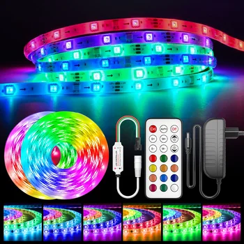 RGB LED Juostelės Žibintai Individualiai Naudojamos Pažangios WS2811 SMD Svajonė spalvų Lanksčius Juostelės RGB LED Šviesos Diodų Juosta DC 12V