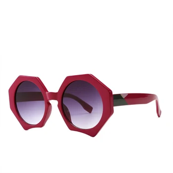RHAMAI Negabaritinių Akiniai nuo saulės Moterims 2020 Daugiakampiai Sunglass Ponios Prabangos Prekės Vintage Dideli Rėmeliai, Saulės akiniai, Moteriška Tendencija Akiniai