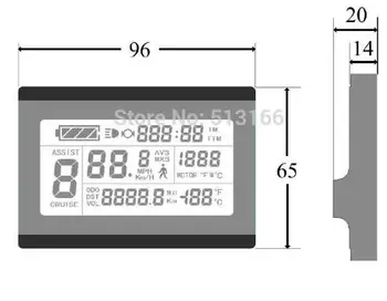 RisunMotor 24V/36V/48V Universalus arba 60V Ebike Intelligent LCD Valdymo Skydelis LCD3 Rodyti KT Valdytojas