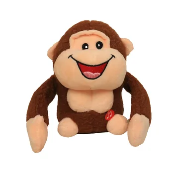 Robotas Monkey Žaislai Garso Valdymo Gyvūnų Salto Žaislas Elektroninių Pliušinis Pet Minkštas Juokinga Muzikos Orangutan Vaikams Dovanų USB Mokestis