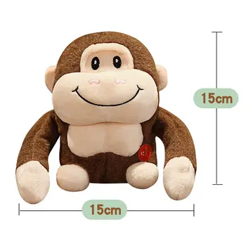 Robotas Monkey Žaislai Garso Valdymo Gyvūnų Salto Žaislas Elektroninių Pliušinis Pet Minkštas Juokinga Muzikos Orangutan Vaikams Dovanų USB Mokestis