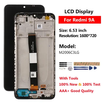 Rodyti Xiaomi Redmi 9A M2006C3LG LCD Ekranas skaitmeninis keitiklis Jutiklinio Ekrano Pakeitimas LCD Redmi 9A Ekranu Asamblėja
