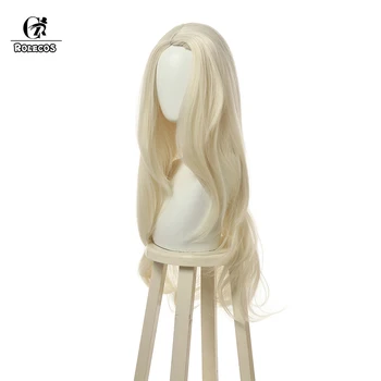 ROLECOS Filmą Sušaldyti 2 Cosplay Elsa Moterų Karščiui Atsparus Sintetinis ilgalaikis 65cm Plaukų Cosplay Plaukų