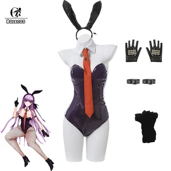 ROLECOS Žaidimas Danganronpa Cosplay Kirigiri Kyouko Cosplay Kostiumas Moterims Sexy Bunny Mergina Jumpsuit, Pilnas Komplektas Helovinas Kostiumai