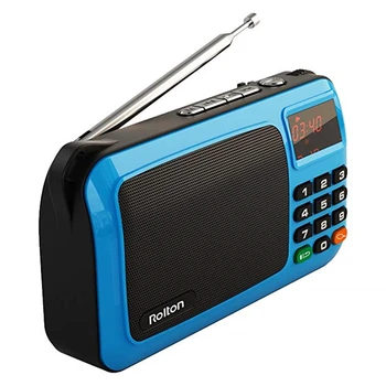 Rolton W405 Nešiojamas Mini FM Radijo TF Kortelė USB Imtuvas, Mp3 Garsiakalbis Muzikos Grotuvas Su LED Ekranas, Žibintuvėlis PC 