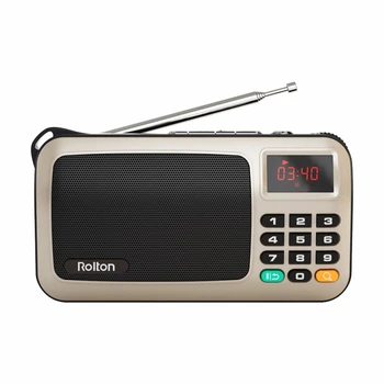 Rolton W405 Nešiojamas Mini FM Radijo TF Kortelė USB Imtuvas, Mp3 Garsiakalbis Muzikos Grotuvas Su LED Ekranas, Žibintuvėlis PC 