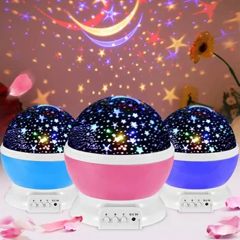 Romantiška Žvaigždėtas Dangus Projektoriaus Lempa Sukasi Kūrybos Naktį Šviesos Blueteeth USB Įkrovimo Projekcija Lempa Vaikams Naujųjų Metų Dovana