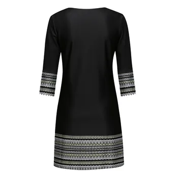 Ropa mujer Suelto ropa mujer Mados Moterų Atsitiktinis Derliaus Elegantiškas Sudurti Viduryje Rankovės Lengva Mini Suknelė платье 2021