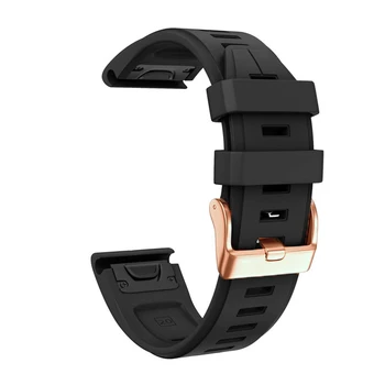 Rose aukso sagtis Silikono Watchband Garmin Fenix 6s 6s Pro 5S 5S Plus Žiūrėti 20mm Greito Atleidimo Easyfit Pakeisti Riešo Juostos