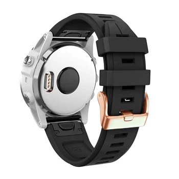 Rose aukso sagtis Silikono Watchband Garmin Fenix 6s 6s Pro 5S 5S Plus Žiūrėti 20mm Greito Atleidimo Easyfit Pakeisti Riešo Juostos