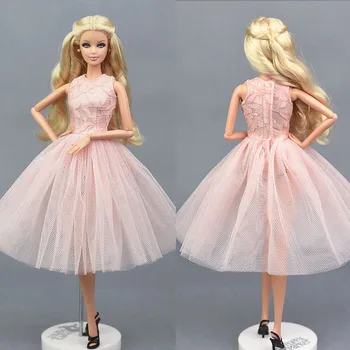 Rožinės Lėlės Priedai Mielas Šokio Kostiumą Baleto Suknelė Barbie Lėlės Drabužiai Sundress Liemenė-Sijonas Drabužius Barbie Lėlės Žaislas
