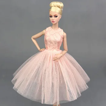Rožinės Lėlės Priedai Mielas Šokio Kostiumą Baleto Suknelė Barbie Lėlės Drabužiai Sundress Liemenė-Sijonas Drabužius Barbie Lėlės Žaislas