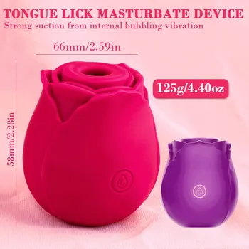 Rožių formos čiulpti makšties vibratorius intymus spenelių gyvis žodžiu lyžis klitorio stimuliacijos sekso žaislas, skirtas moterų erotika