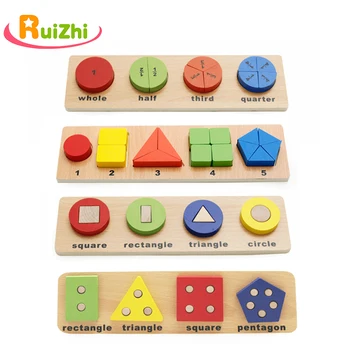 Ruizhi Vaikams, Mediniai Montessori Geometrinis Klasifikacija Suporuoti Formų Žaislų Kūdikių Ankstyvojo Ugdymo Dėlionės Blokai Žaislas RZ1137