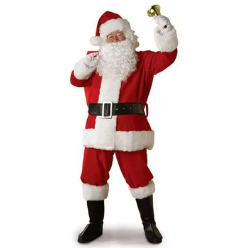 Rusija Kalėdų Santa Claus Cosplay Kostiumų Santa Claus Drabužius Išgalvotas Suknelė Kalėdų Vyrams, 5vnt/daug Kostiumas Kostiumas Suaugusiems