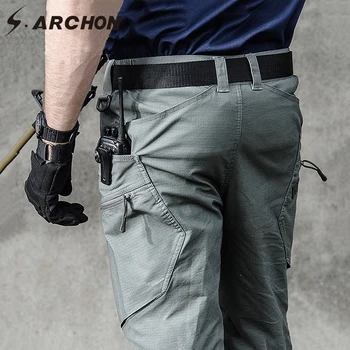 S. ARCHON Vandeniui Kariniai Žygiai Kelnės Vyrams JAV Armijos Kareivis SWAT Kovos Kelnės Vyras Kišenėje Medvilnės Vėjo Tactical Kelnes