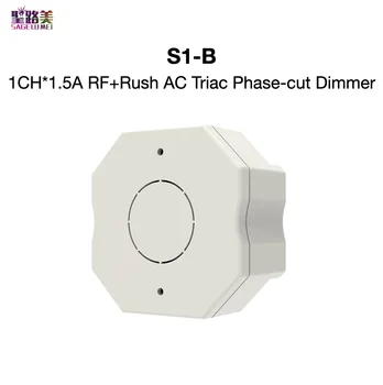 S1-B 1CH*1.5 RF+Rush AC Simistorių Etapas-sumažinti Dimeris pažangiausiomis arba Trailing Edge Min Ryškumas Nustatomos Sieninės Paskirstymo Dėžutės Montavimas
