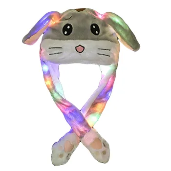 SAGACE Naujai Cute Bunny Pliušinis Skrybėlę Juokinga Playtoy Ausų Aukštyn Žemyn Šviesos Triušio Ausies Dovana Žaislas, Vaikas Merginos Draugė Apvyniokite Šiltą Kepurę Sep 26