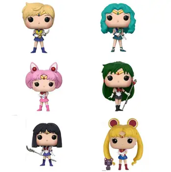 Sailor Moon Chibiusa Meiou Setsuna Kaiou Michiru Veiksmų Skaičiai PVC Modelį, Berniukas, Mergaitė, Žaislai