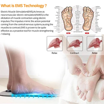 SALORIE Elektros EMS Foot Massager Trinkelėmis Kojų Raumenų Stimuliatorius Kilimėlis Pėdų Masažas gerina Kraujotaką, Sumažinti Skausmas Skausmas