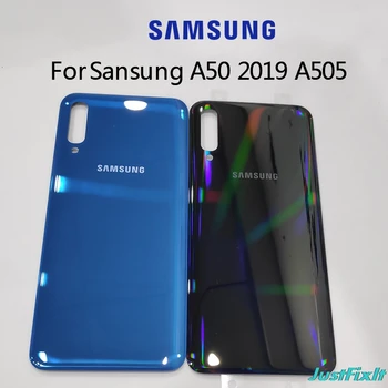 SAMSUNG Galaxy A50 2019 SM-A505F A505 A505F Būsto Atveju Atgal Baterijos Dangtelis Durys Galinio Stiklo Uždėkite Akumuliatoriaus Dangtelį