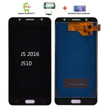 Samsung Galaxy J5 2016 SM-J510F J510FN J510M J510Y J510G J510 LCD Ekranas su Jutikliniu Ekranu, skaitmeninis keitiklis Surinkimas nemokamas pristatymas