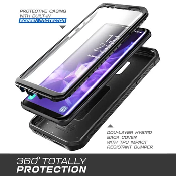 Samsung Galaxy S9 Plus Atveju SUPCASE UB Pro viso Kūno Tvirtas Dėklas Apsauginis dėklas su Built-in Screen Protector Cover