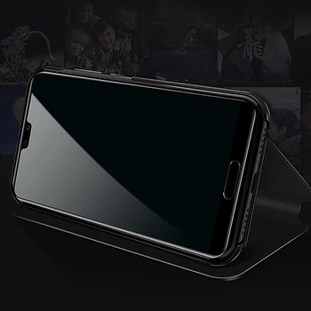 Samsung S 7 S7 Krašto Atveju, Smart Apversti Stovėti vaizdo Veidrodėlis Atveju S7Edge Dangtelio Apsauginis Odinis dėklas Galaxy S7 Krašto G935F