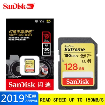 SanDisk Atminties Kortelė Extreme SDHC / SDXC SD Kortelę 4K UHD 64GB 128GB C10 U3 V30 150MB / s UHS-I Flash Kortelės Nemokamas Pristatymas