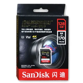 SanDisk Extreme PRO SD Kortelę 16GB 32G 64G 128G 256G SDHC SDXC UHS-I Class10 95M/s U3 Atminties Kortelės Palaikymas V30 4K vaizdo Kameros/DV/SLR
