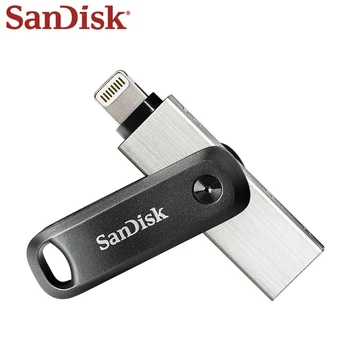 SanDisk USB Flash Diskas 128GB 256B OTG Žaibo Pen Drive USB 3.0 Pendrive Slaptažodžiu apsaugoto failo Flash Drive 