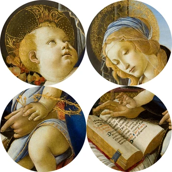 Sandro Botticelli-Mergelės ir Vaiko Drobė Paveikslų Ant Sienos Madona Knygos Žinomų Paveikslų Reprodukcijos Dekoras